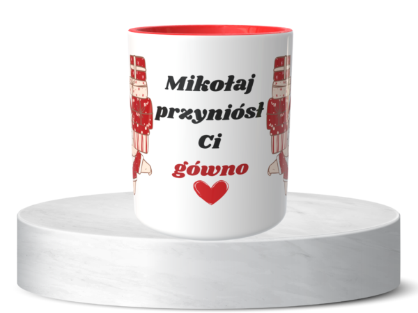 Świąteczny Kubek na Święta - Mikołaj przyniósł Ci gówno - obrazek 6